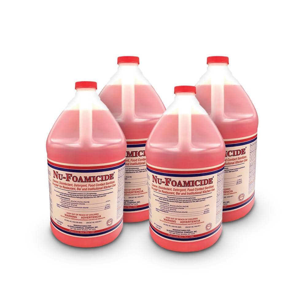 Nu-Foamicide EPA-Registered All-Purpose 1-Gallon Cleaner Concentrate (4-Pack Bundle)