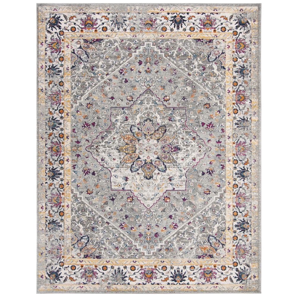 Evoke Gray 9 ft. x 12 ft. Floral Medallion Area Rug price history on PriceWatchPro