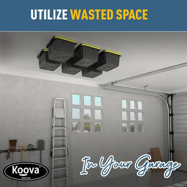 KOOVA 3 in. W x 2 in. H x 26 in. D Six Bin Rack Adjustable