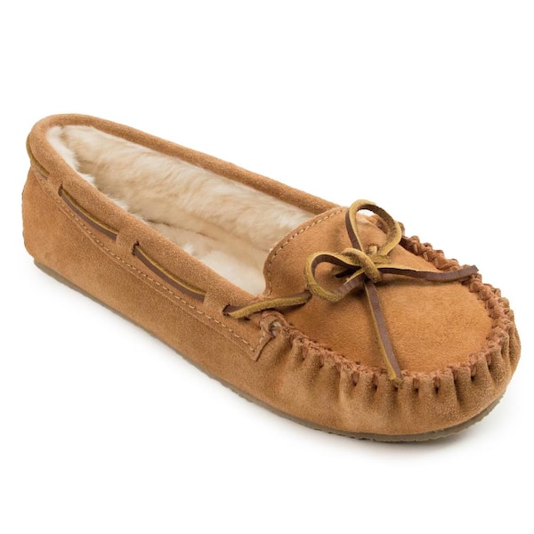 MINNETONKA Cally Women's Suede Slippers Cinnamon Size 5
