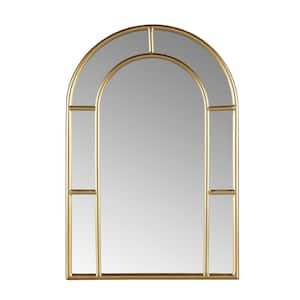 Regina 24 in. W x 35.5 in. H Gold Wall Mirror