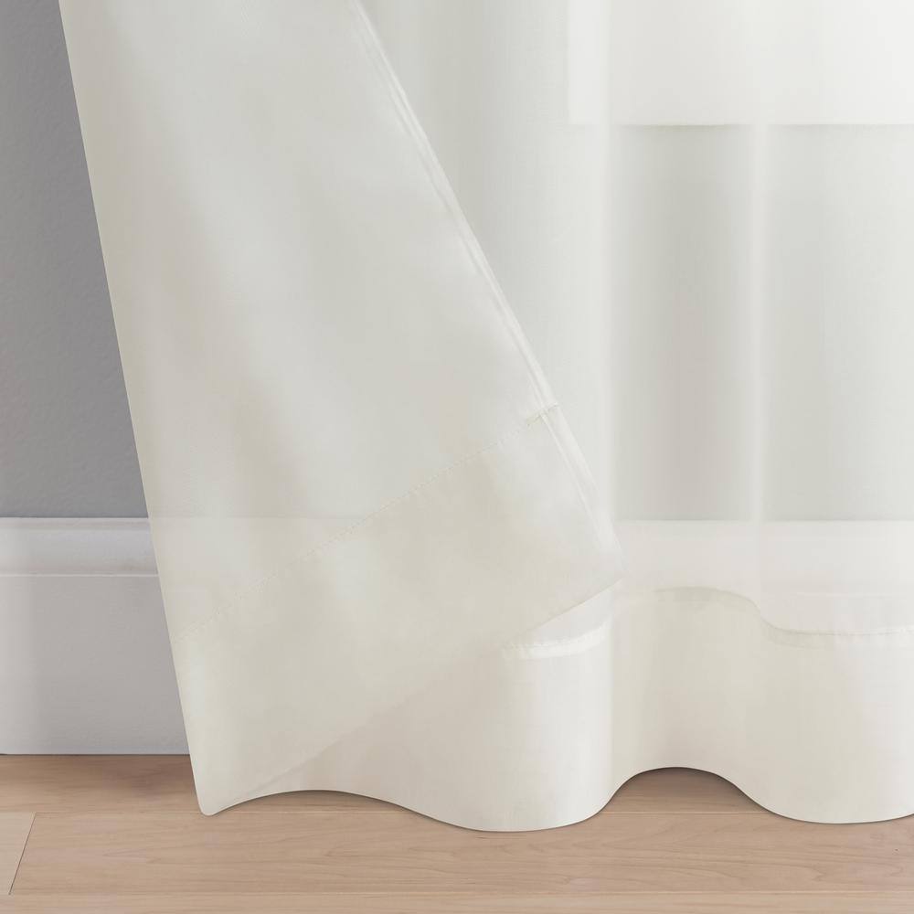 Ivory Sheer Rod Pocket Polyester Drape Panel