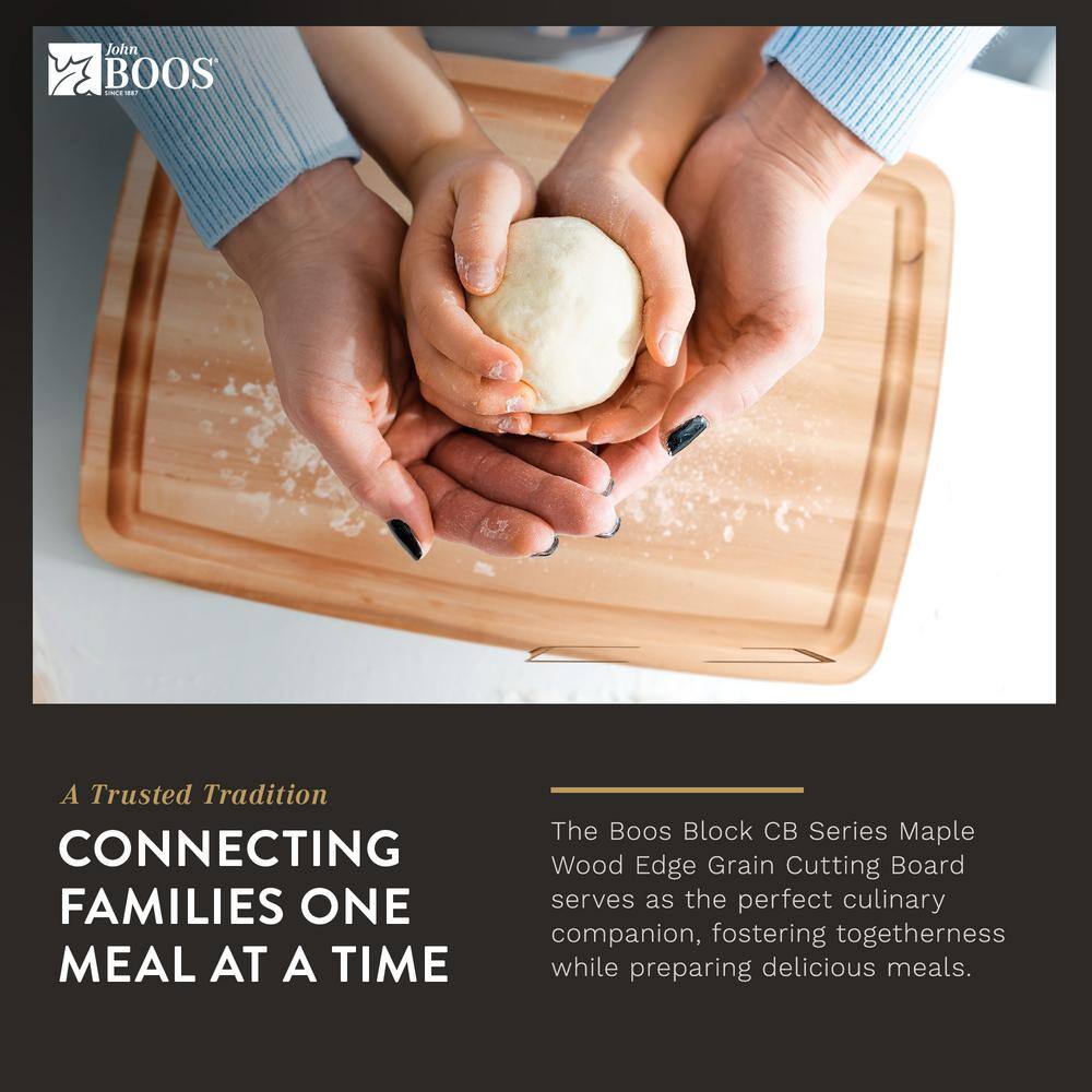 John Boos Reversible Maple Wood Cutting Board with Juice Groove