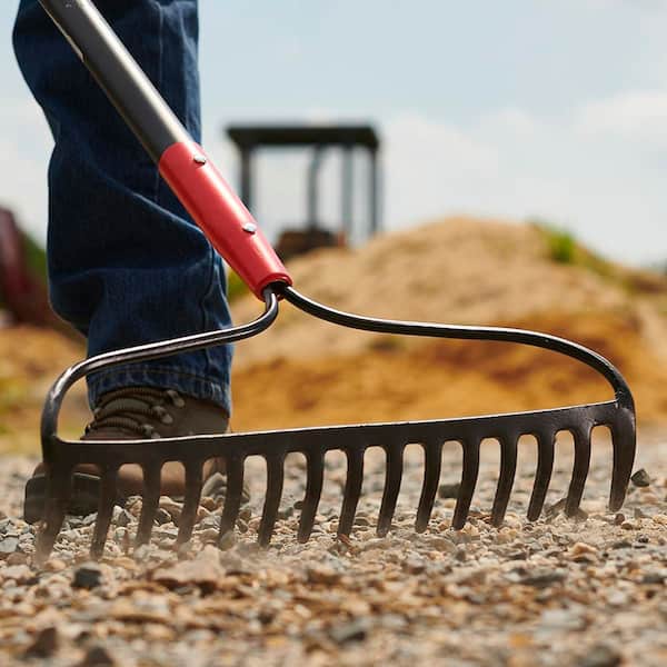 60.75 in. Fiberglass Handle15-Tine Forged Steel Bow Rake
