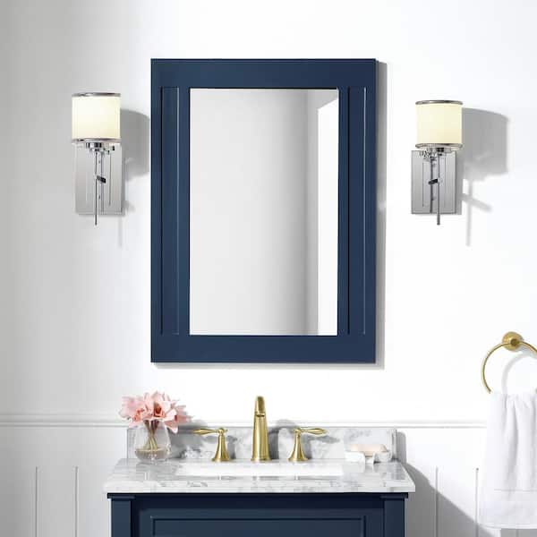 Home Decorators Collection Aberdeen 24 In X 32 Framed Wall Mount Mirror Midnight Blue Smr Mb - Home Decorators Collection Aberdeen 24 7