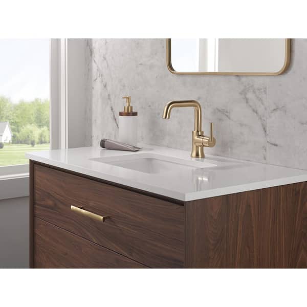 Delta Trinsic Single Handle Single Hole Bathroom Faucet with Drain