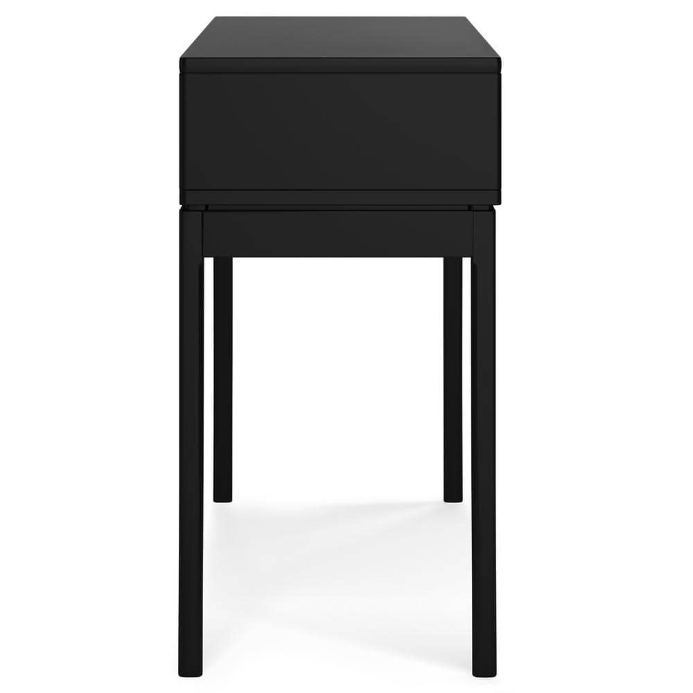 Harper Transitional Solid Hardwood Console with Storage in Black