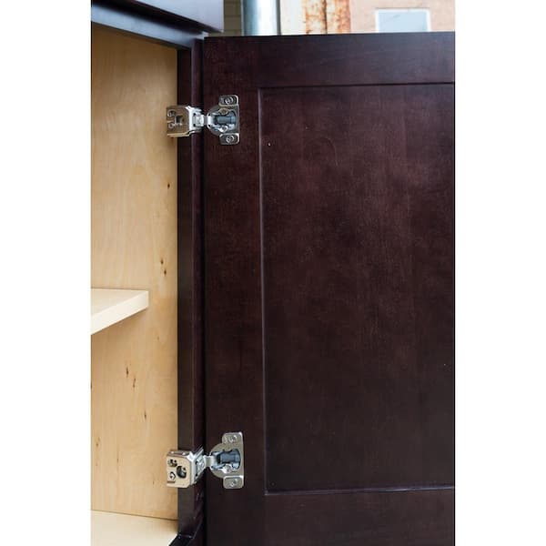 Bremen Cabinetry Bremen Ready to Assemble 12x34.5x24 in. Shaker Base Cabinet with 1-Door and 1-Drawer in Espresso