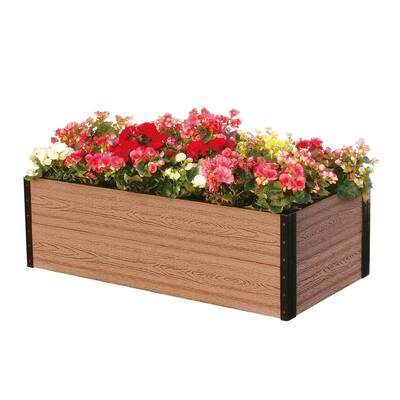 Raised Garden Bed 42 in x 42 in Outdoor Flowers Square Composite x 8 in