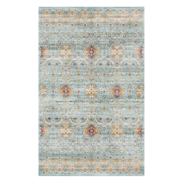 G.A. Gertmenian and Sons Crystal Print Tanis Sage 5 ft. x 7 ft. Persian Indoor Area Rug