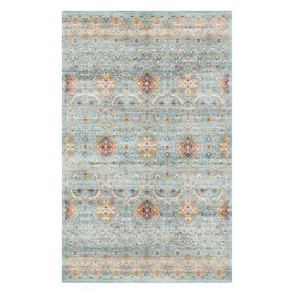 Crystal Print Tanis Sage 5 ft. x 7 ft. Persian Indoor Area Rug