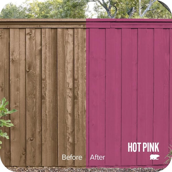 5 gal. #100B-7 Hot Pink Solid Color House and Fence Exterior Wood Stain