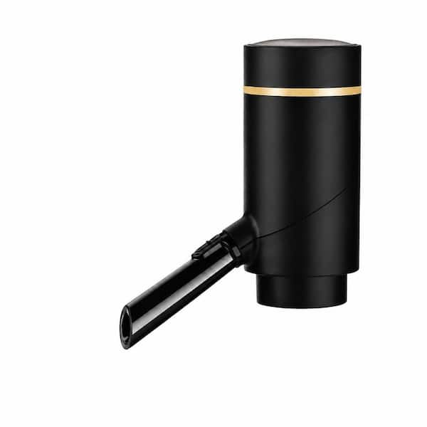 Matte Black Stainless Steel Electric Wine Aerator and Automatic Wine Dispenser with Stand