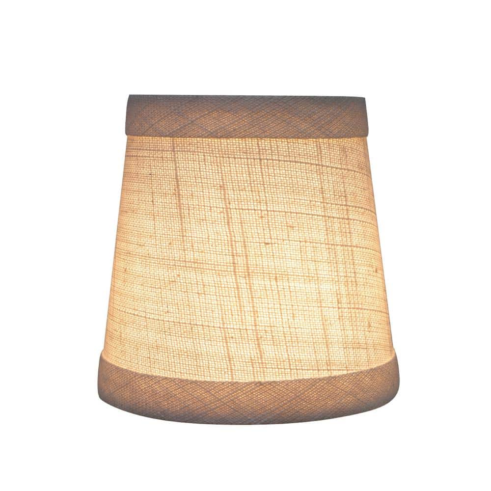 Off-White Linen Empire Chandelier Lamp Shades, 4" Set of 5