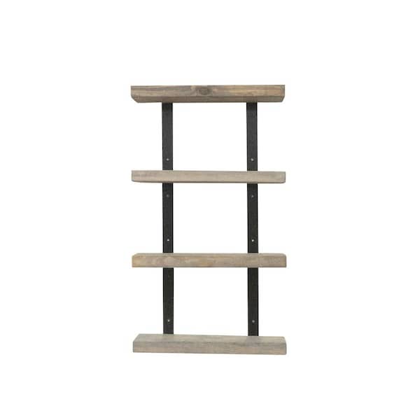 Del Hutson Designs Quartette 20 in. Gray Jet Tiered Shelf