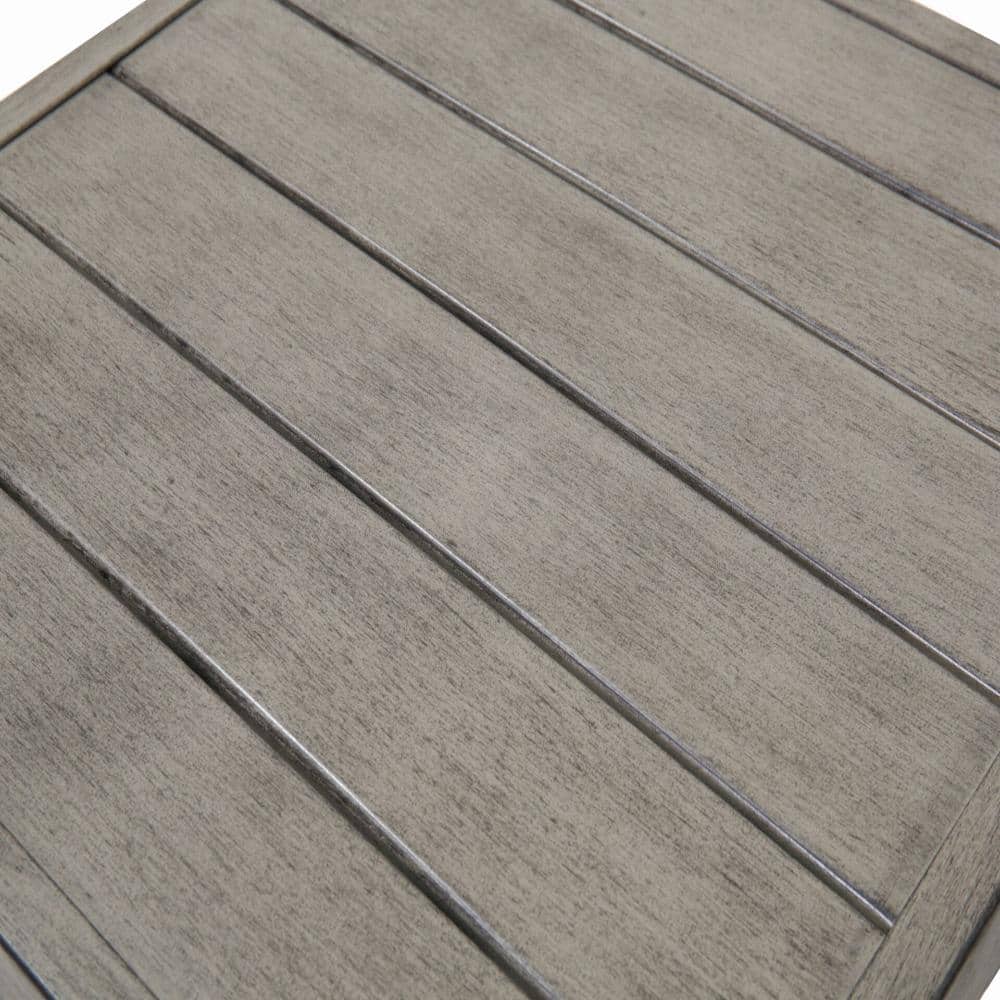 Gray Iron Outdoor Dining Table Weather-Resistant and Space-Saving for Patio Garden Backyard price history on PriceWatchPro