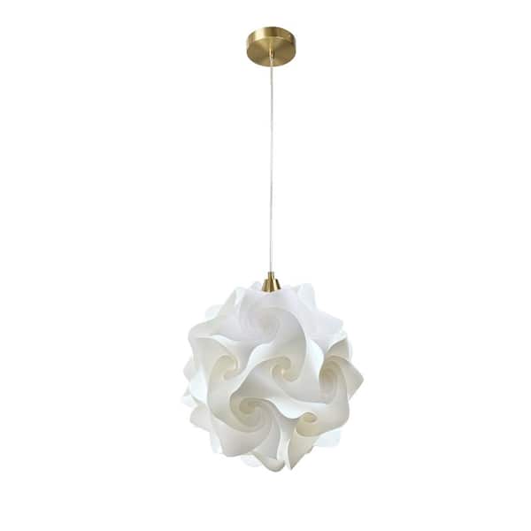 EQLight Hado 1-Light White Globe Shaded Pendant Light