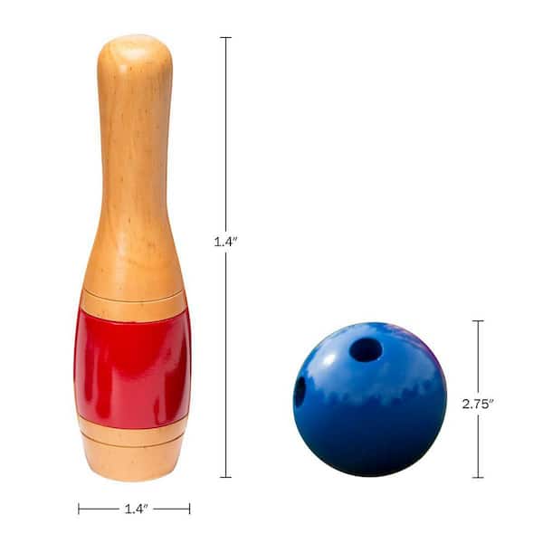 Trademark 11 in. Wooden Lawn Bowling Set 80-LB11 - The Home Depot
