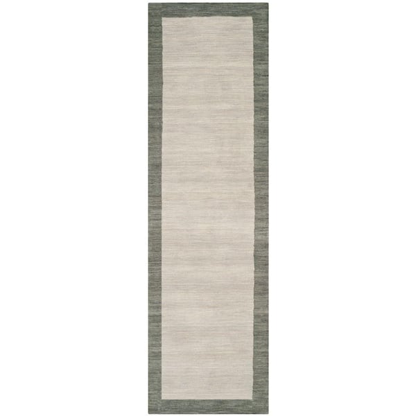 SAFAVIEH Himalaya Light Grey/Dark Grey 2 ft. x 12 ft. Border Runner Rug