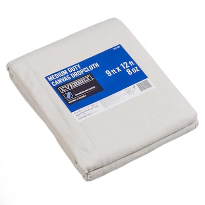 9 Ft x 12 Ft Medium Duty Canvas Drop Cloth