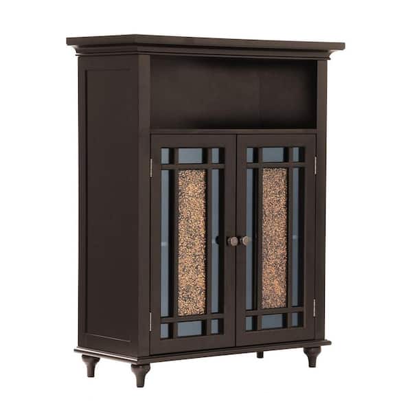 Windsor 26.5 in. W x 34 in. H x 12 in. D Freestanding Two-Door Floor Cabinet in Dark Espresso