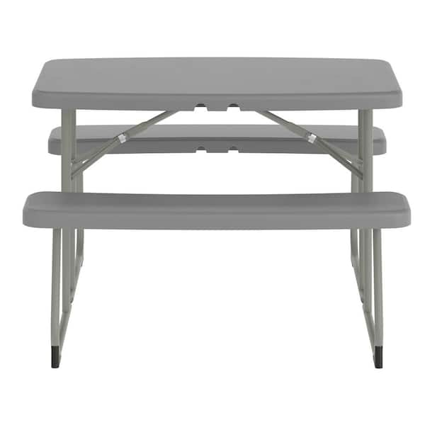 Carnegy Avenue Gray Picnic Table CGA-RB-524438-GR-HD - The Home Depot