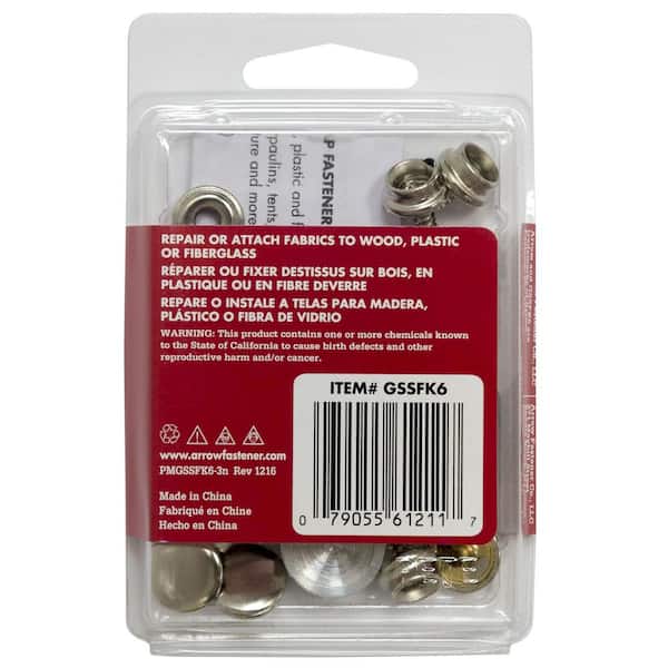 Arrow Screw and Snap Fastener Kit GSSFK6 - The Home Depot