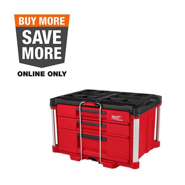 PACKOUT 22 in. Modular 3-Drawer Multi Drawer Tool Box with Metal Reinforced Corners and 50 lbs. Capacity