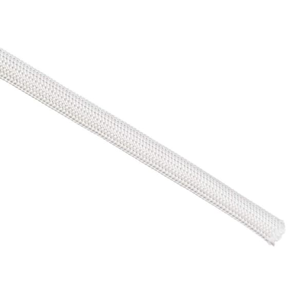 High-Temp Fiberglass Insulation Braid Sleeve 16.4 ft Length, 5 mm ID Heat Shield for Wires, Motors