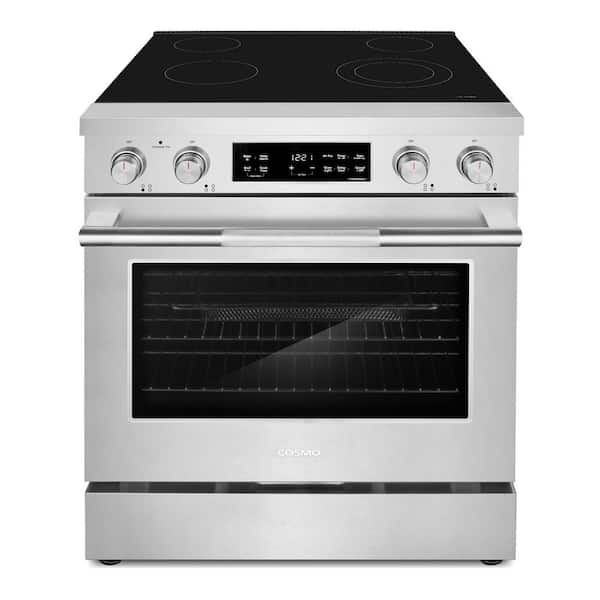 30 in. Stellar Collection 4.6 cu. ft. Electric Range, 4 Burner Ceramic Glass Cooktop, Convection Oven, Stainless Steel
