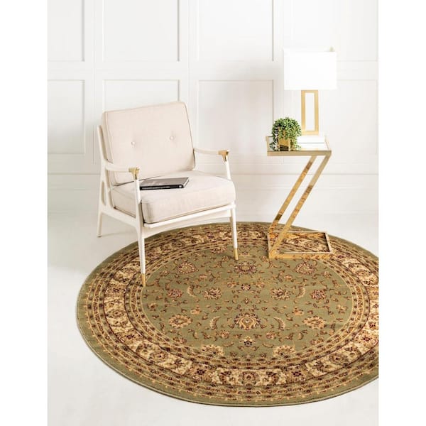 Voyage St. Louis Green 8' 0 x 8' 0 Round Rug
