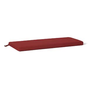 FadingFree Red Rectangle Outdoor Patio Bench Cushion 39.5 in. x 18.5 in. x 2.5 in.