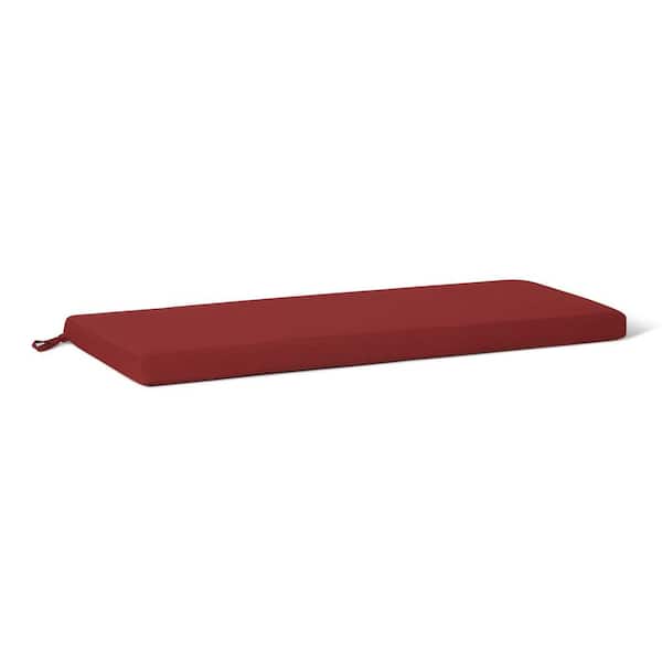 WESTIN OUTDOOR FadingFree Red Rectangle Outdoor Patio Bench Cushion 39.5 in. x 18.5 in. x 2.5 in.