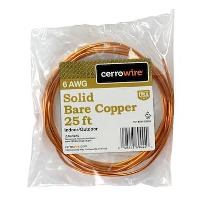 10 AWG Solid Copper Round Wire 32 Ft 1 Lb Coil New 