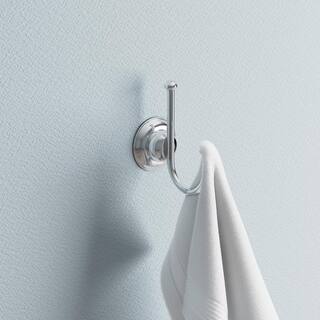 Gancio Per Accappatoio DELTA Woodhurst, Cromato Lucido, Design Classico A Bottone, Confezione Da 1, Perfetto Per Bagno