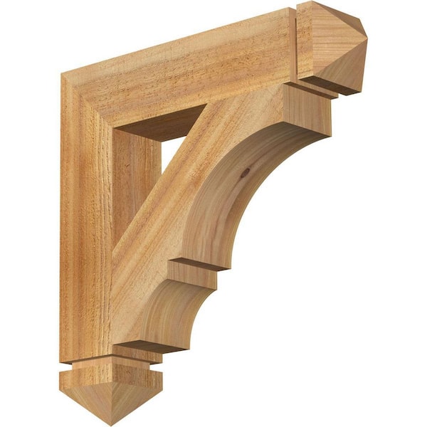 Ekena Millwork 4 in. x 20 in. x 20 in. Western Red Cedar Balboa Arts and Crafts Rough Sawn