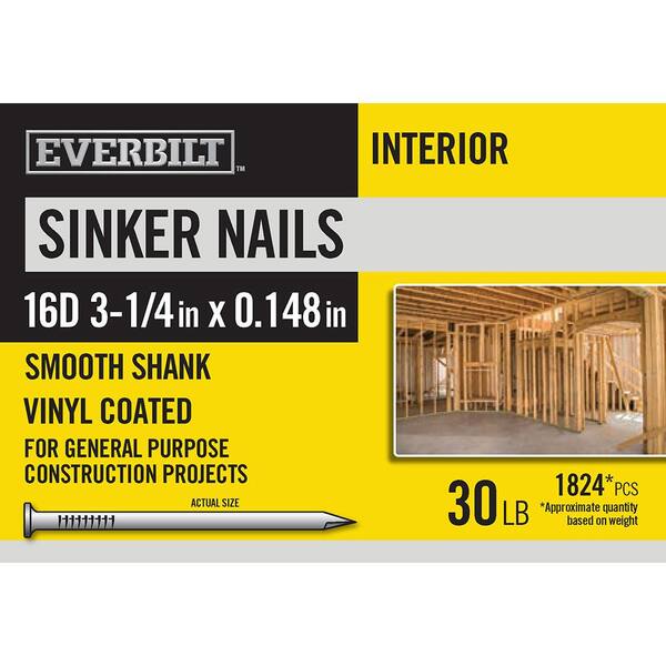 16D Vinyl Coated Sinker Nails - Walmart.com