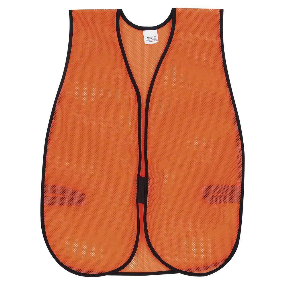4 Pack E-5.4 IC MCR Safety Polyester Mesh General Purpose Safety Vest Orange