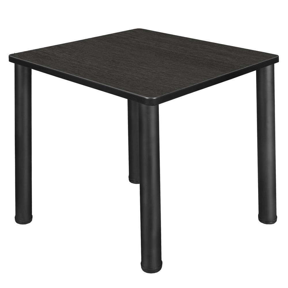 Regency Rumel 32 in. Square Ash Grey and Black Composite Wood Breakroom Table (Seats-4), Ash Grey & Black -  HDB3030AGBPBK