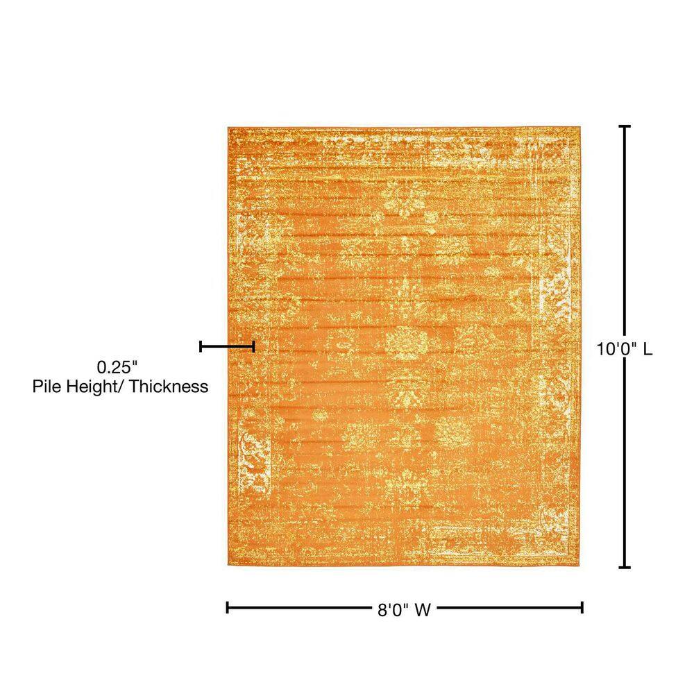 Casino Sofia Vintage Orange Rectangular Area Rug