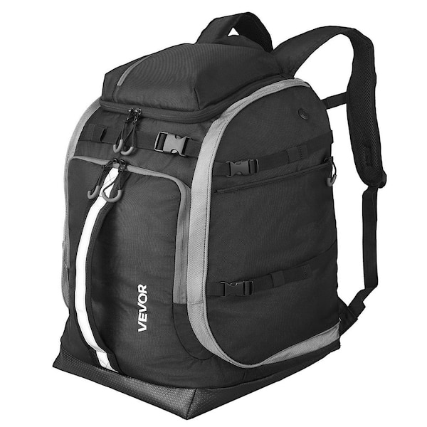 Ski Boot Bag, 65L, Snowboard Boots Travel Backpack for Men Women, with Waterproof Exterior & Bottom, Black