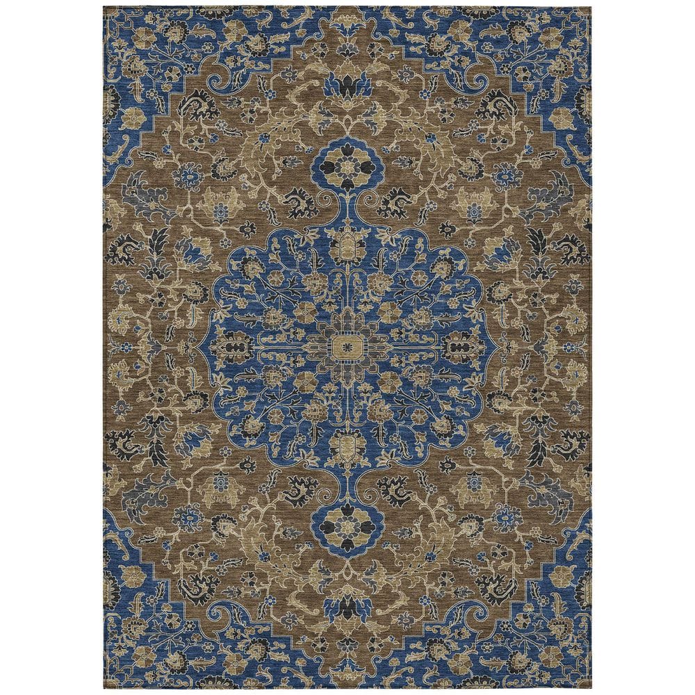 Chantille Machine Washable Indoor/Outdoor Abstract ACN2463 Navy 3 ft. x 5 ft. Area Rug price history on PriceWatchPro