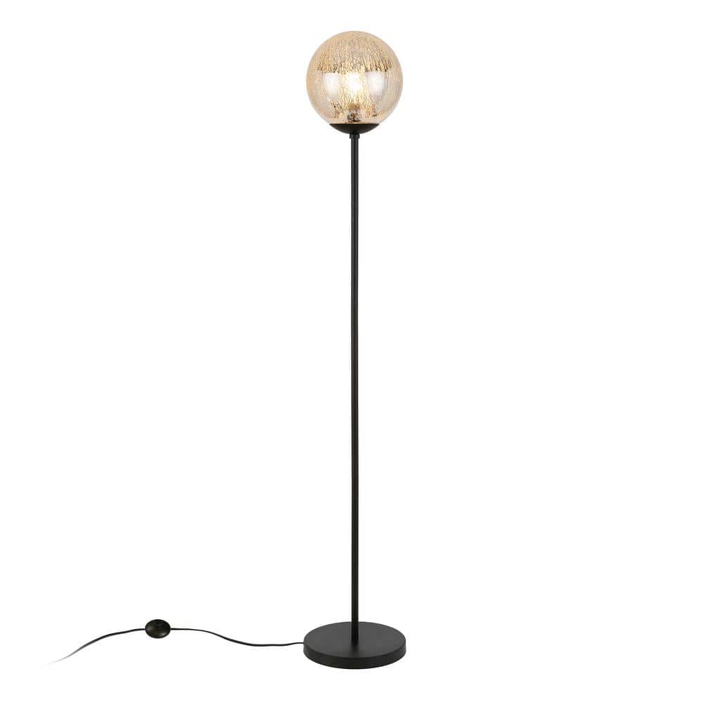 Oula Traditional Mercury Glass Floor Lamp in Blackened Bronze