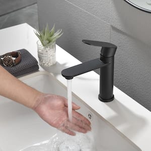 Ami 7.08 in. H Single Handle Single-Hole Bathroom Faucet in Matte Black