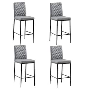 TD Garden Metal Outdoor Dining Chair with Gray Cushions (4-Pack)
