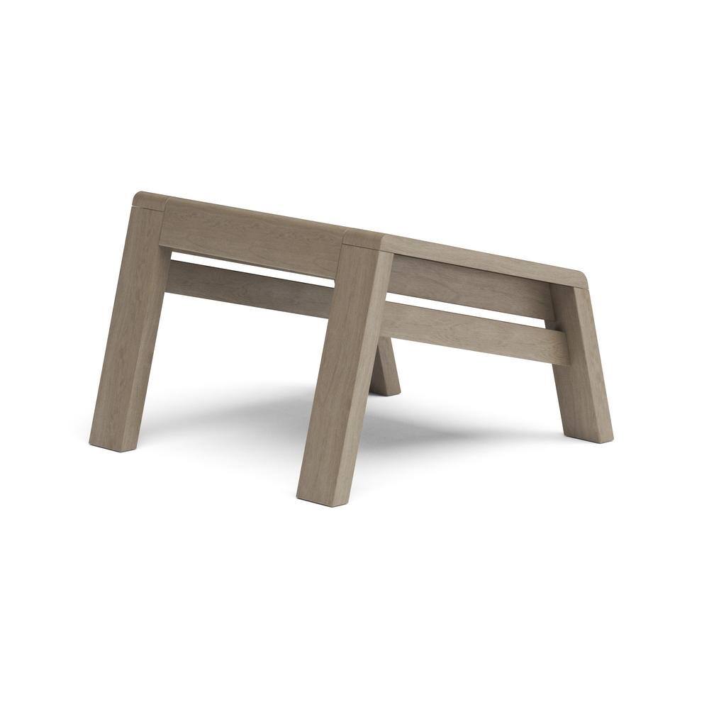 Sustain Gray Acacia Wood Outdoor Ottoman