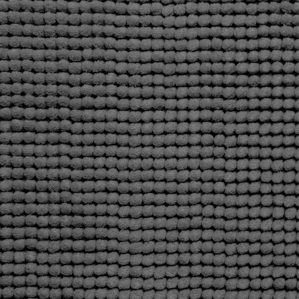BounceComfort Plush Chenille Dark Gray 20 in. x 30 in. Memory Foam 