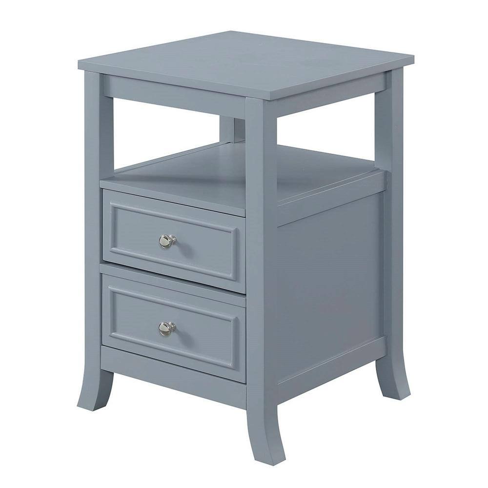 Melbourne 16" Birch Veneer Square End Table with Storage