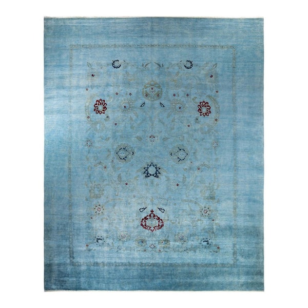 Overdyed Gray 12 ft. x 15 ft. Solid Wool Indoor Area Rug