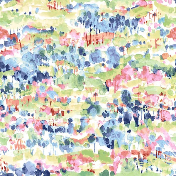 SURFACE STYLE Water Coloring Spring Vinyl Peel and Stick Wallpaper Roll ( Covers 30.75 sq. ft. )
